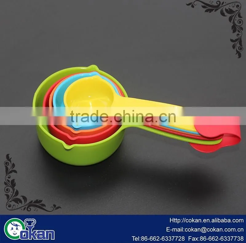 Hot Selling 5pcs Plastic Measuring Cup Set,colorful measuring cup CK-S043
