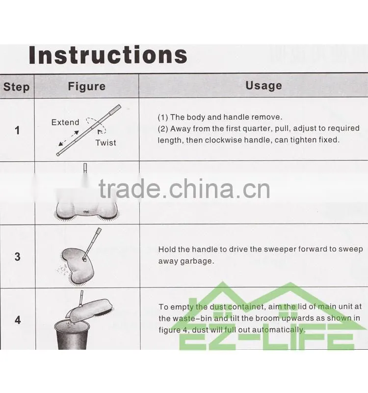 Zhejiang wenzhou Best Cordless 360 degree rotate easy home rechargeable cordless sweeper