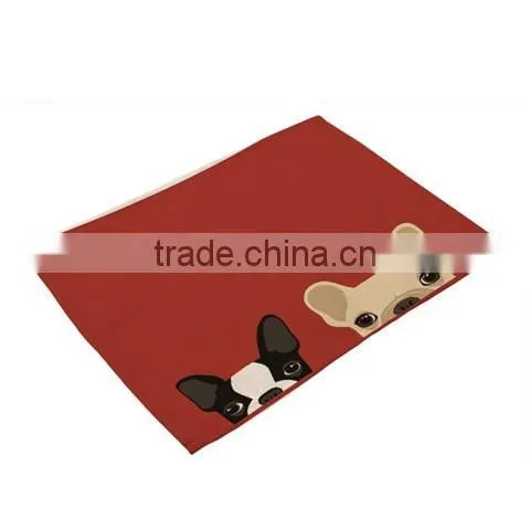 Animal Printing Table Dinner Napkin Linen Cotton Folding Design For Home Restuarant Decoration Pieces