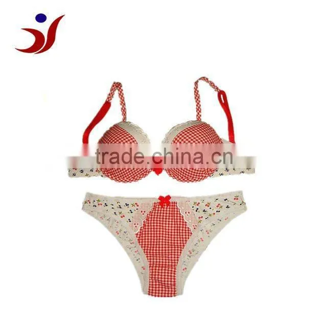 new model fashion teenager's print underwear bra set