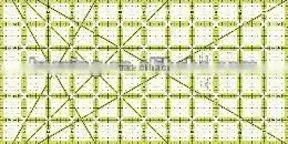 Kearing pro square ruler template 16cm*16cm acrylic patchwork quiting rulers with diagonal line for sewing# KPR1616
