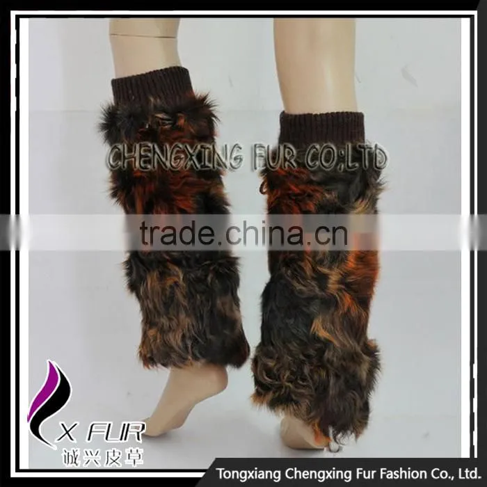 CX-A-15 China Wholesale Hot Sale Rabbit Fur Knitting Women Leg Warmer
