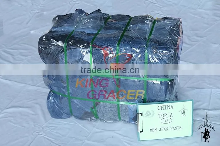 wholesale used men jean pants used clothing original second hand clothes cream uk style