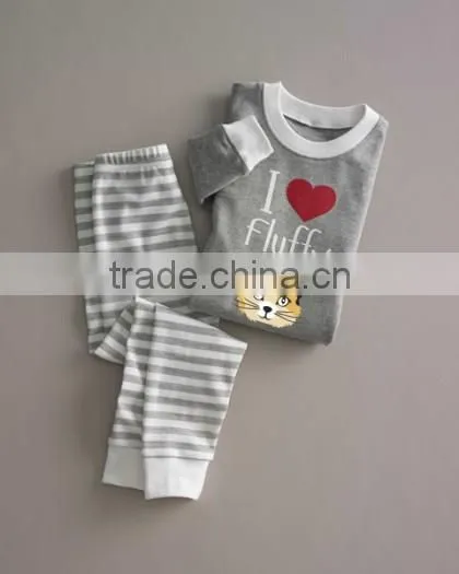 wholesale kids baby boy and girl maching stripe bedding pajamas sets