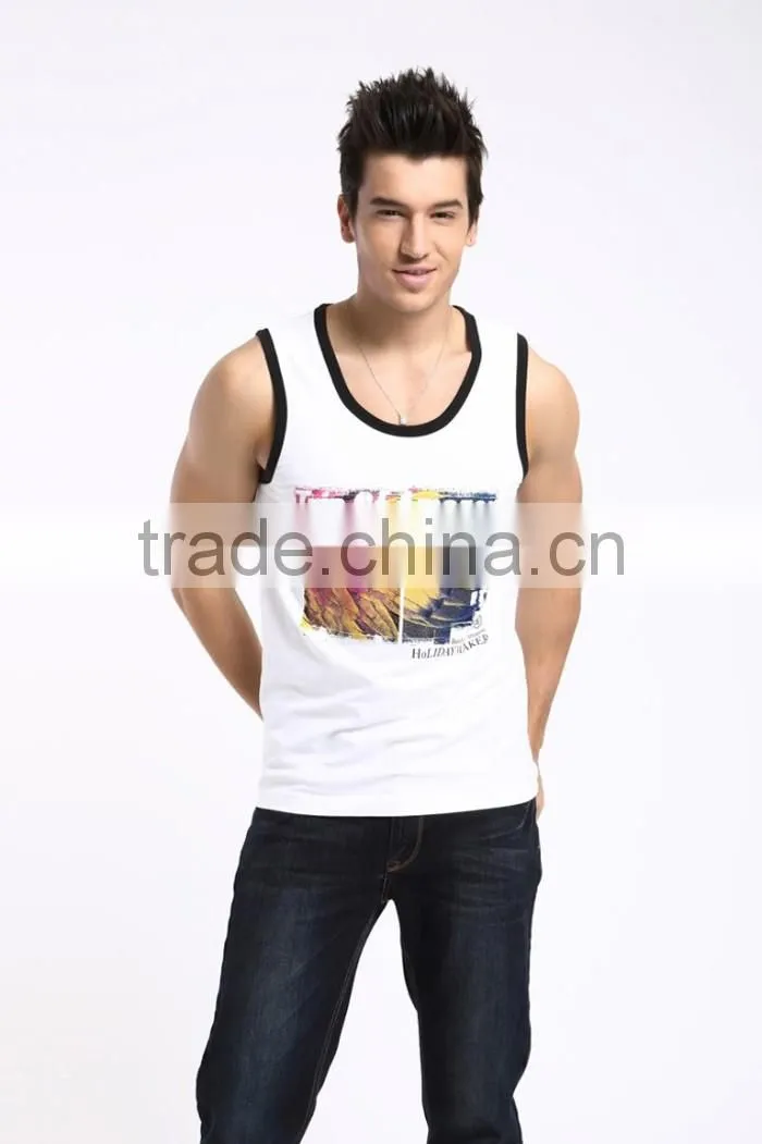 Custom white printed cheap training vest