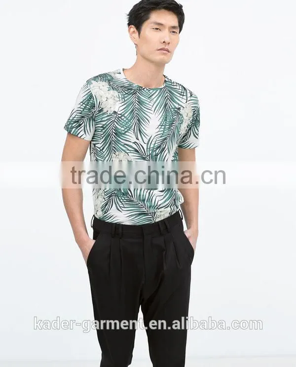 New Collection Korean Floral Print T shirt, Mens Sublimation T shirt, Beach Wear