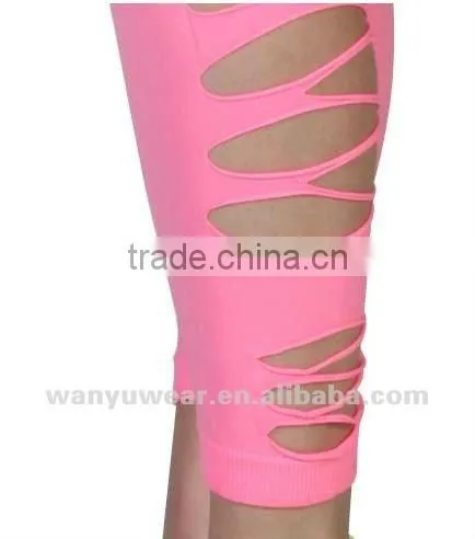plus size seamless lazer cut leggings