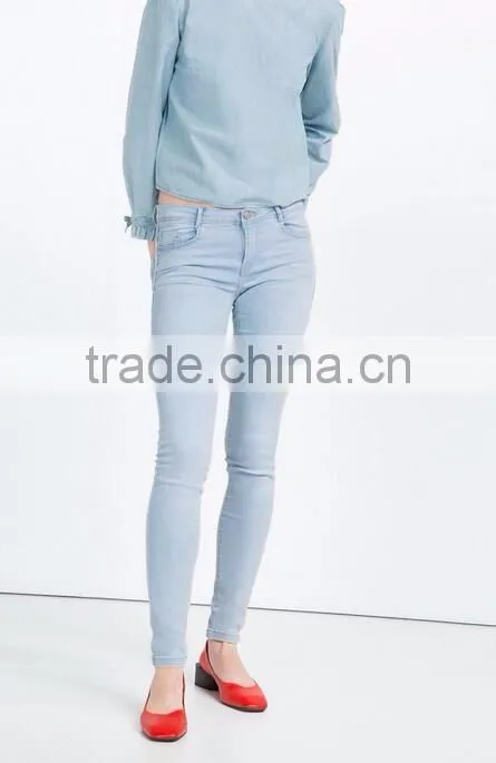 Runwaylover Elastic Fashion Blue Denim Jeans Women Top Quality Wholesale