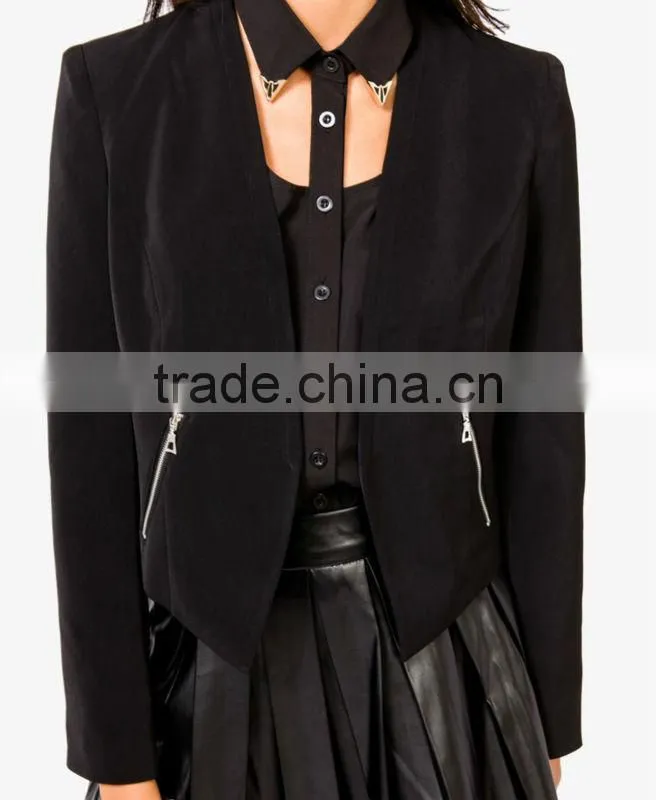 Pointed Hem Blazer