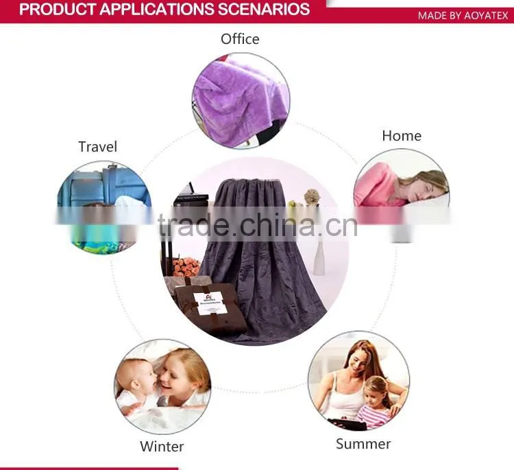 100 polyester fleece solid micromink blanket backside sherpa