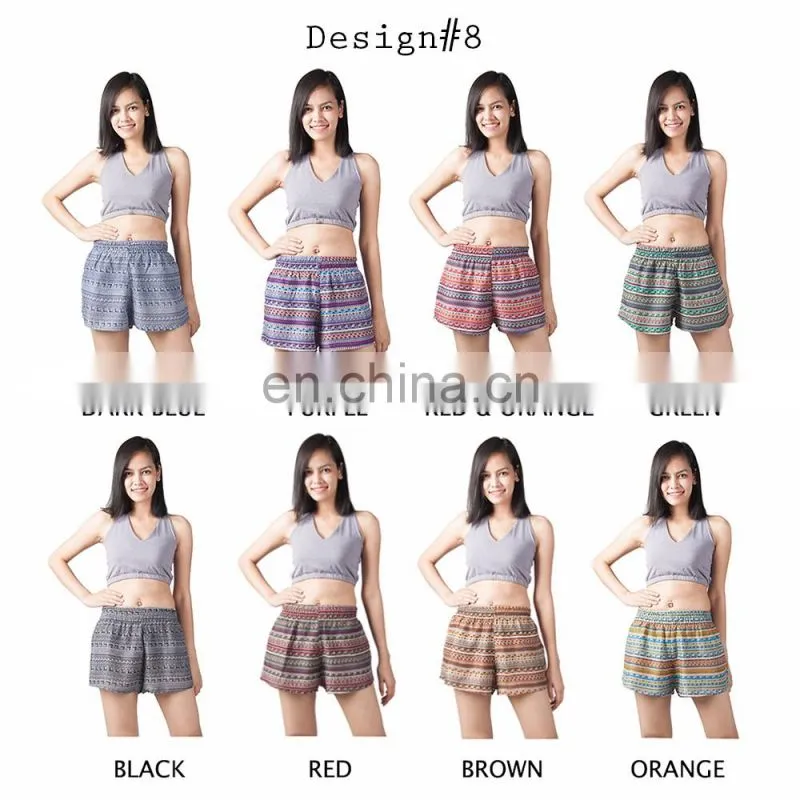 Lofbaz Women's Printed Lace Summer Beach Pom Pom Sexy Festival Hot Shorts