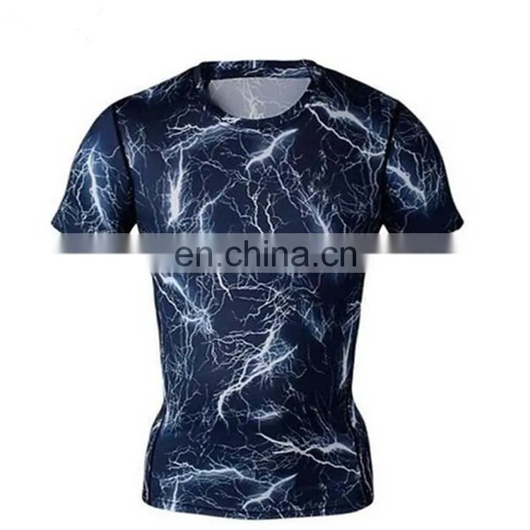 sublimation custom printed mens wholesale compression shirts