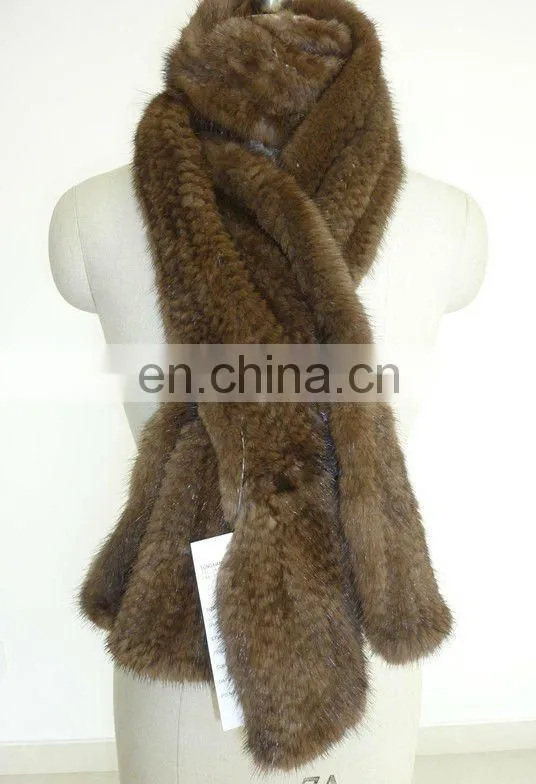 HK101 ladies fox fur long scarf