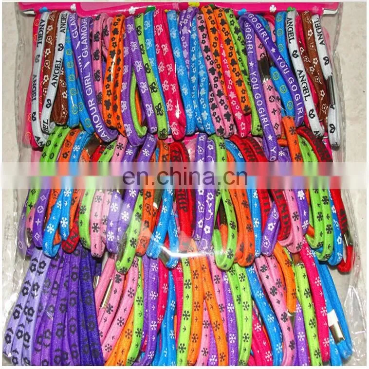 elastic hair band for promotion bracelet and packaging ,three color printed italy flag elastic band