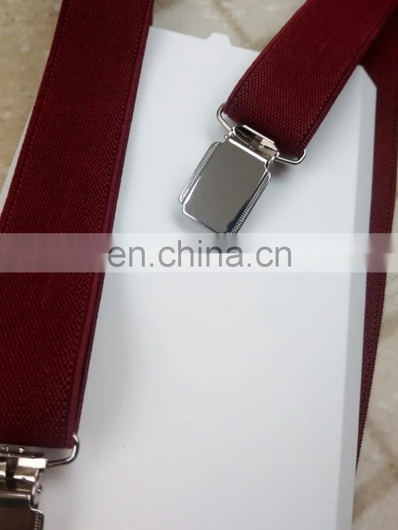 Yiwu longkang customized boxed mens braces suspenders pants suspenders