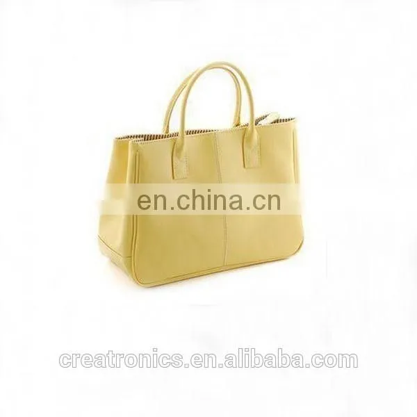 CR new business ideas europe most popular items simple style ladies leather handbag pink color pu tote bag custom