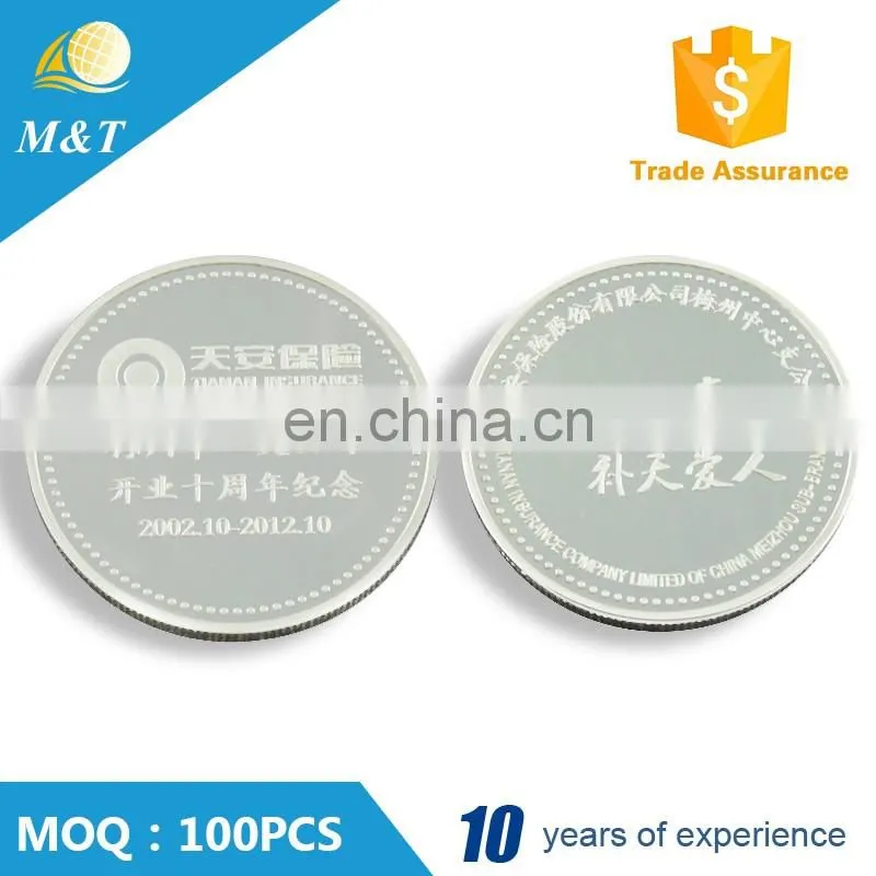 Factory direct sale cheap custom silver coins