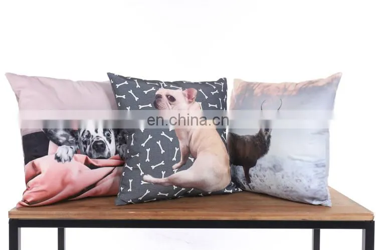 Pillow Covers Couch 18x18 Reindeer Elk Cute Throw Cushion Pillow Cover Antler Forest Grey Pillow Cases for Sofa