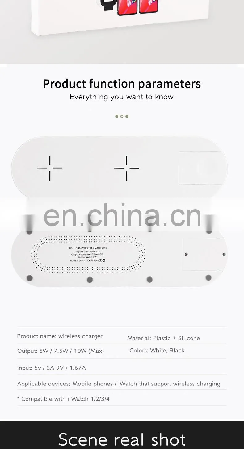 Universal Wireless Charger Wholesale New Arrivals 2020 Wireless Fast Charging For Iphone Mobile Phones For Charger 3 In 1