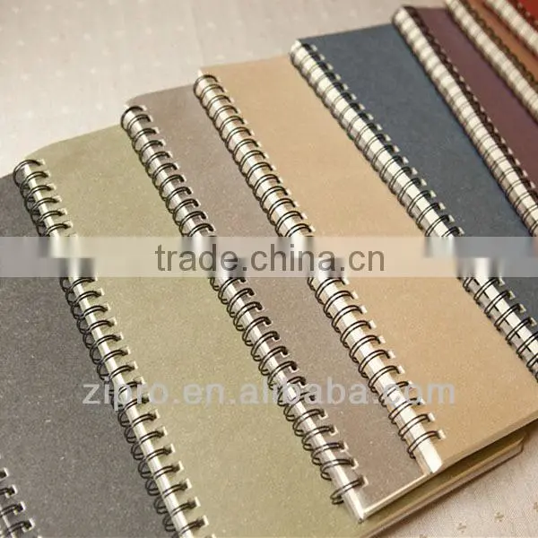 Customized spiral notebook with paper cover