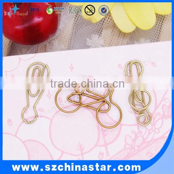 Metal stationery clip free design variety shape clip