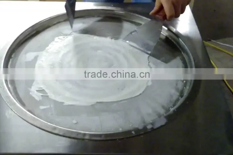 Commercial Double Flat Ice Cream Cold Plate fried ice cream machine