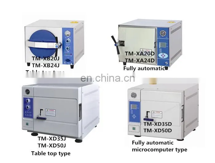 Stainless steel vertical pressure autoclave steam sterilizer with self-inflating type seal