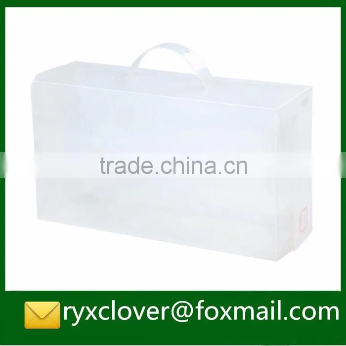 Wholesale high quality PP plastic clear packaging boxes/shoe packing boxes