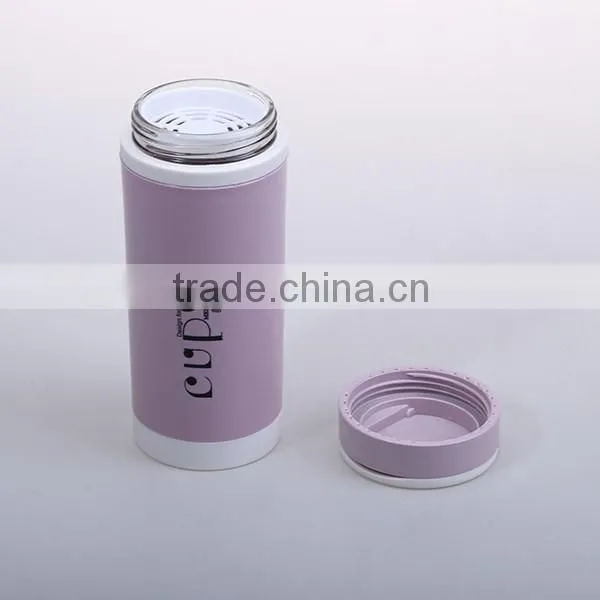 14oz glass tank water bottles with handle