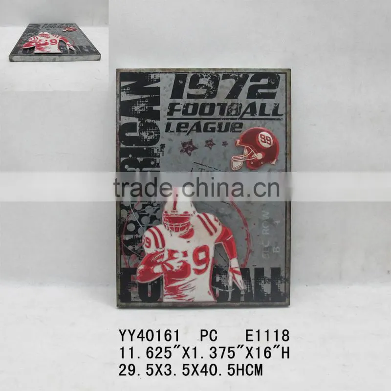 sports design wall tin sign, embossed wall decor