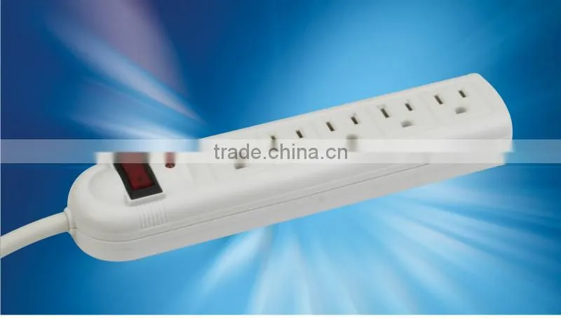 Guangzhou Factory ul approvals 5 outlet power strip/ individual switch
