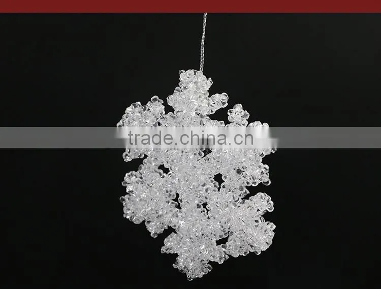 XMAS Ornaments Natal Navidad 11cm Clear Acrylic Snowflakes Christmas Party Decoration