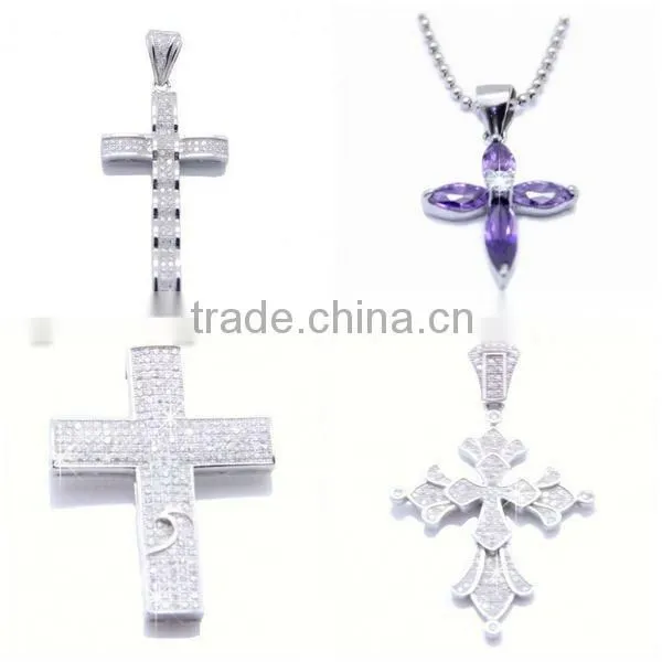 2012 attractive sterling silver cross pendant