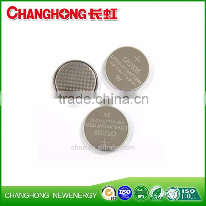 Changhong hot sale 3v lithium coin cell CR2335 330mah lithium battery