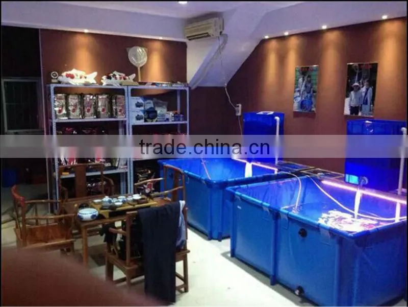 Tarpaulin Waterproof Flexible fish ponds , folding fish tanks