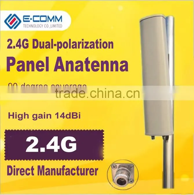2.4Ghz 14dBi outdoor directional sector dual polarization panel MIMO antenna for WLAN/WIFI