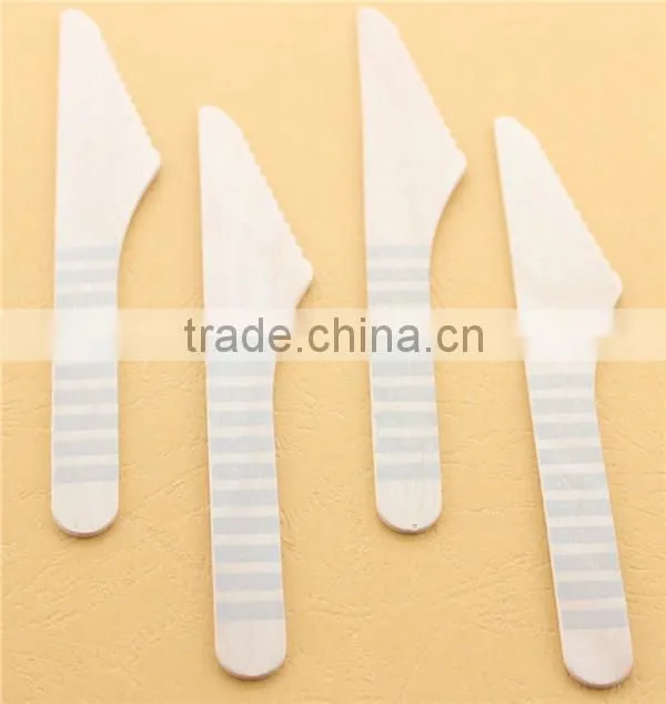Disposable high quality wooden dinnerware/Dinnerware Sets/brich pocket knife for party