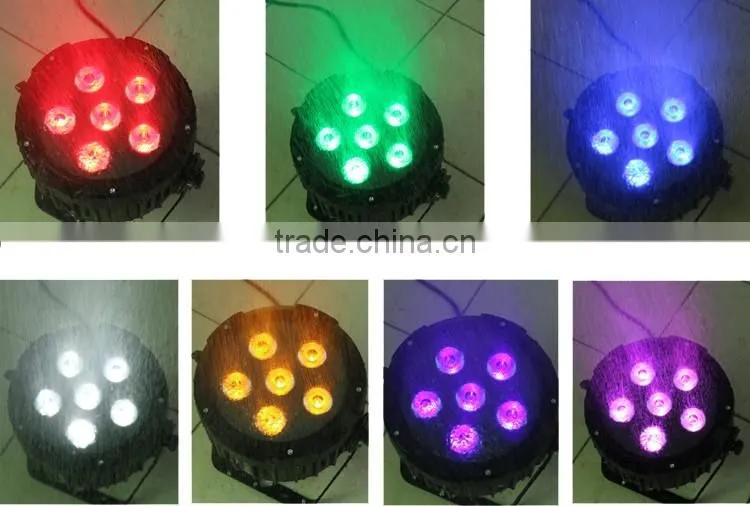 Battery and Wireless DMX 6pcs 7 in1 RGBWA+UV+Pink LED PAR light