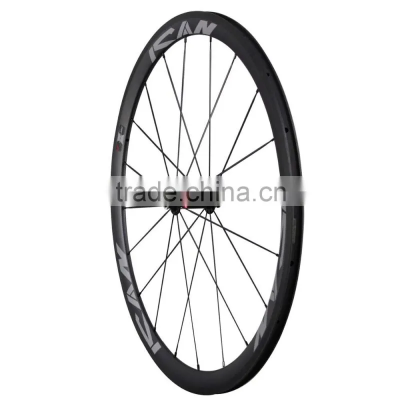 38mm carbon wheelset 700C carbon road bike clincher wheelset with Novatec hubs