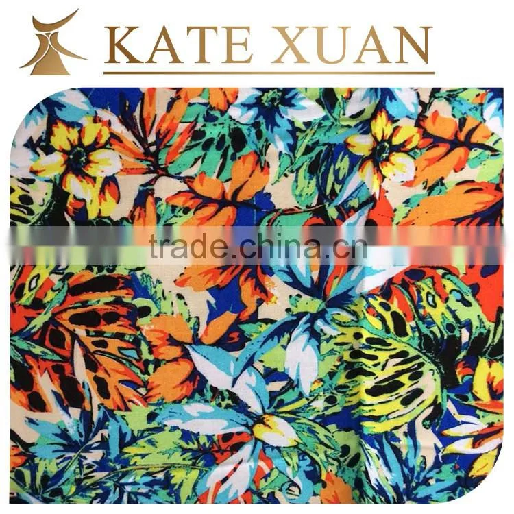 100% spun viscose rayon garment fabric for dress