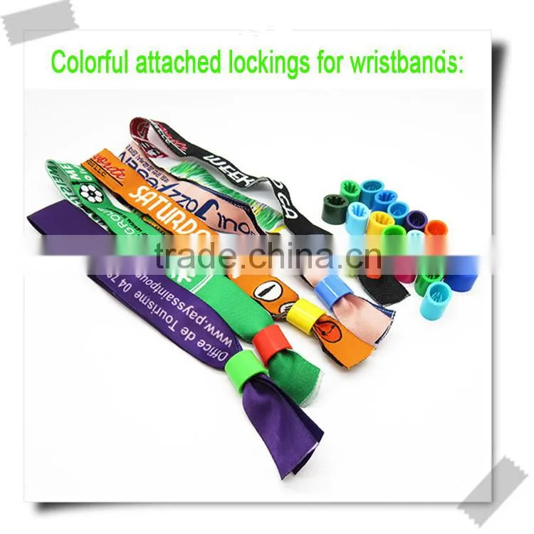 Fashion personalized woven fabric bracelets/music festival fabric wristband woven bracelet