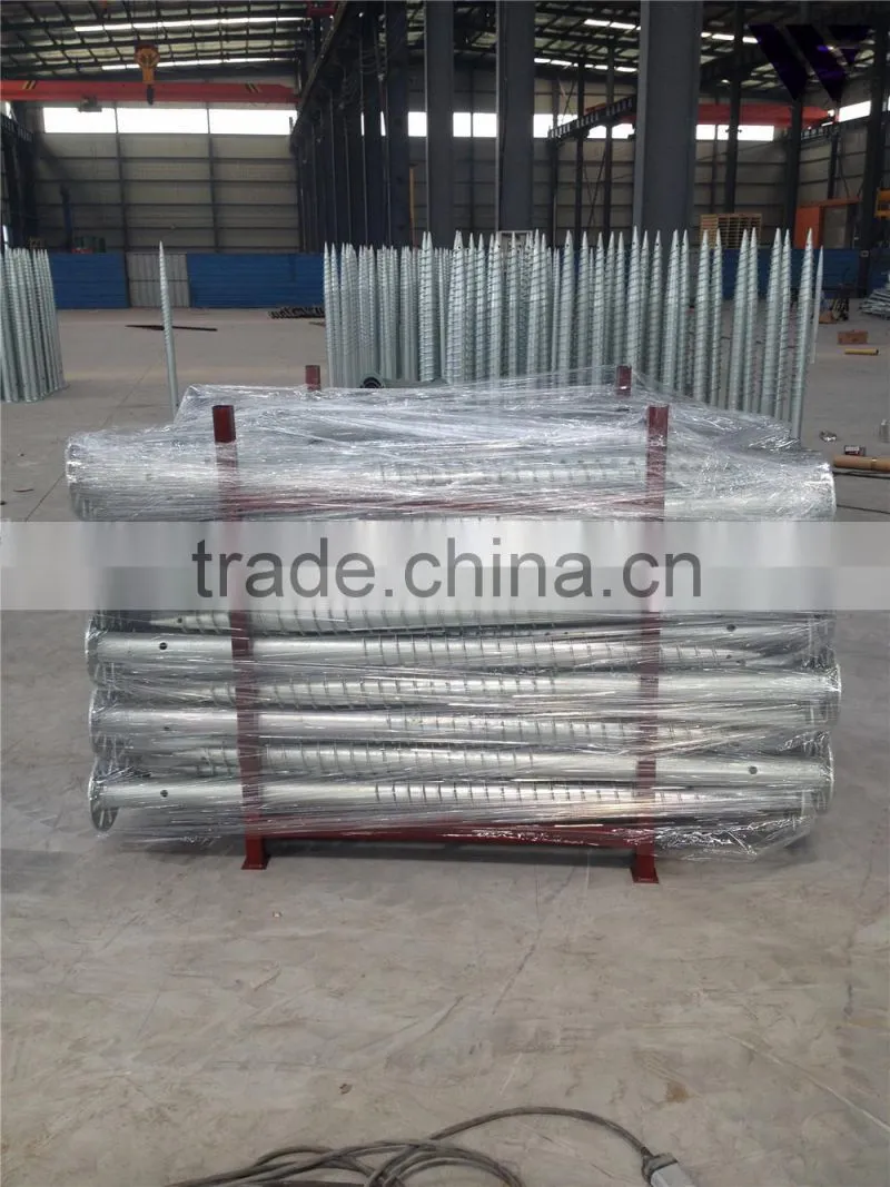 Solar panel hot dipped galcanized ground screw anchor