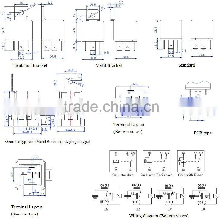 Automotive Relays 12V 40A WM620