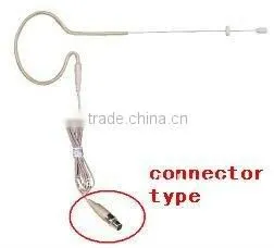 2014 New Model HS-13S1-L5A-S skin color mini single ear hanging headset microphone in omni-directional for body pack