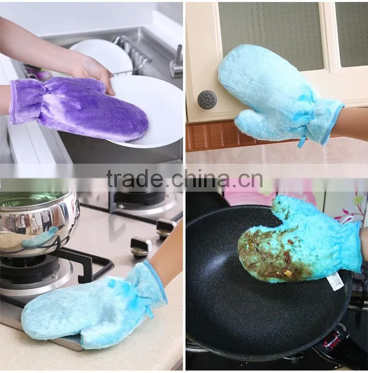 quick dry towel woodfiber glove with waterproof menbrane
