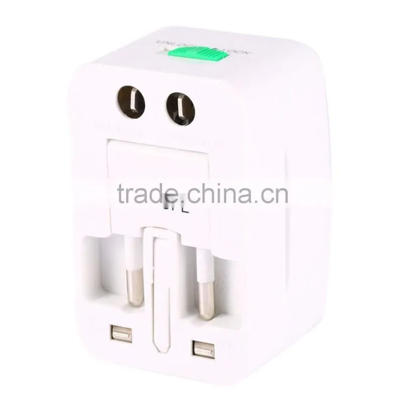 Universal Travel Plug Socket Adapters All in 1 Travel Worldwide US UK AU EU FR DE ES SG BR RU CA NZ IT CL MX Electrical Power Pl