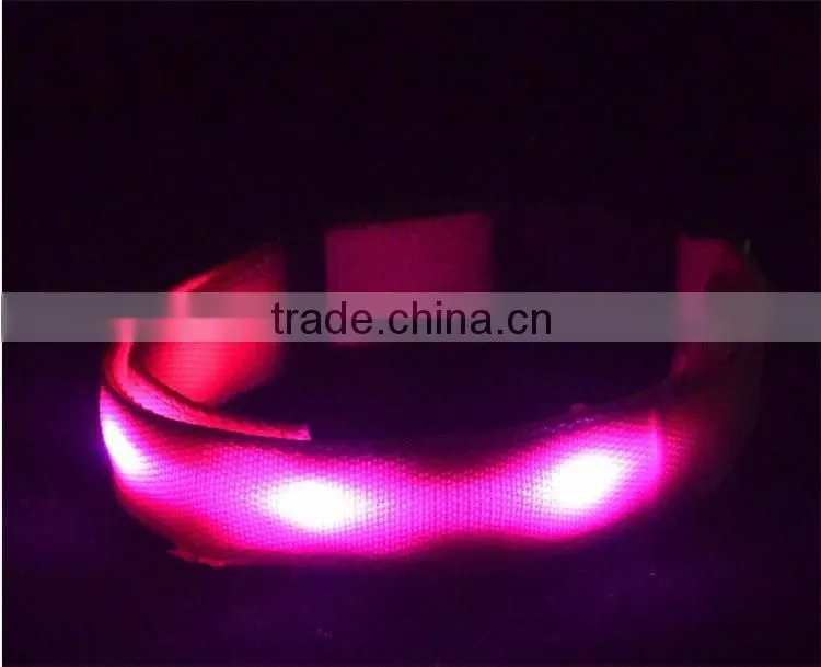 LED Personalized Dog Flashing Glow Pet Light Safety Collar 6 Colors 3 Sizes
