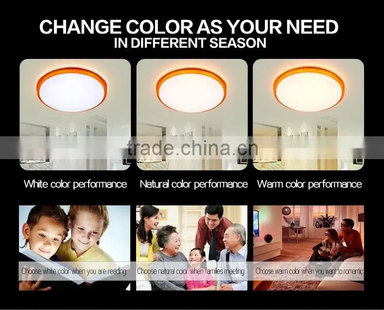 2016 hot sales led ceiling light fittings small round 5 years gurantee 24 to 48W