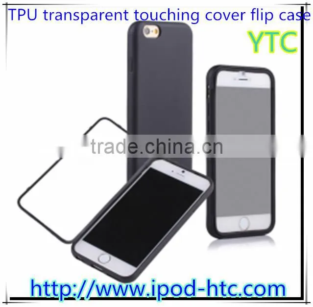 Clean TPU Mobile Phone Case For iPhone 6 With TPU Touching Frame Cover
