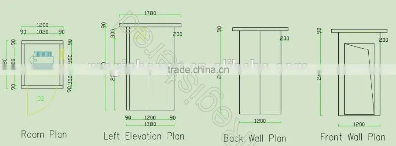 Easy Assembe and Durable Strong Recycle Use Toilet and Bathroom by Pre Made and Fabricated